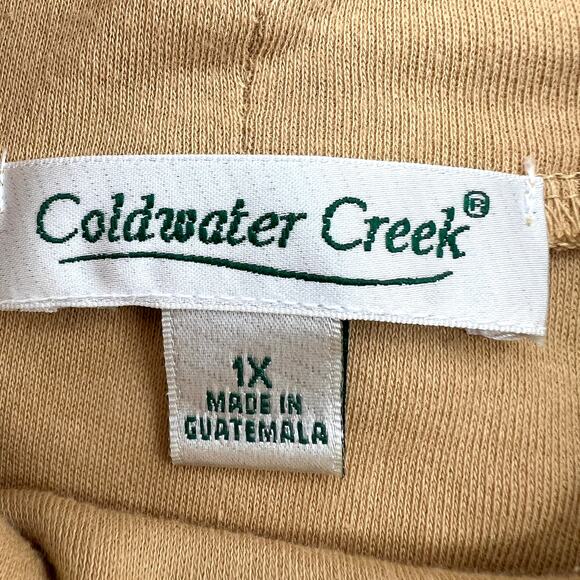 Coldwater Creek 2-Piece Turtleneck and Quilted Vest Size 1X Cream & Golden Ochre - Picture 9 of 13